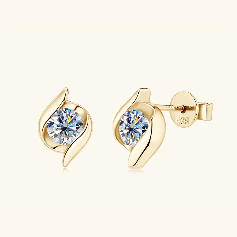 Grade D VVS Moissanite Jewelry Sterling Silver 925 Women Modern Mossonite Earring