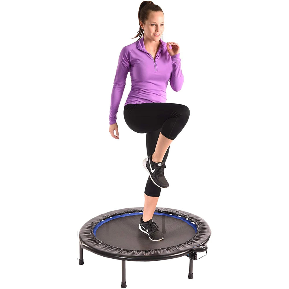 TTSPORTS Mini Trampoline for Children Adults Home Gym Indoor Exercise Small Jumping Fitness Trampoline With Handle