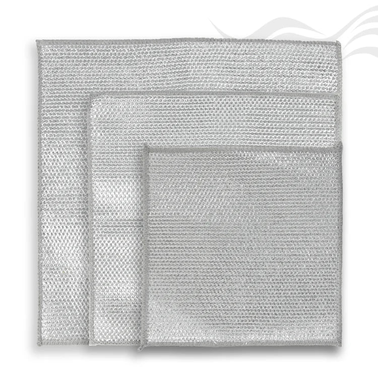 20cm 25cm 30cm Multipurpose Non-Stick Metal Scrubbing Cloth Grease-Free Metal Wire Reusable Kitchen Cleaning Cloth Dish Scrubber