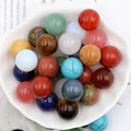16mm Non-porous-ball No Holes Undrilled Chakra Gemstone Sphere Collection Healing Reiki Decor Crystal Quartz Stone Balls Beads