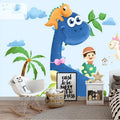 Cartoon Dinosaur Children's Room Background Wallpaper Forest Plant Pattern Wallpaper Whole House Wallpaper Mural