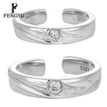 Fine Hammered Zircon Rings for Women 925 Sterling Silver Fashion Couple Adjustable Gemstone Ring Custom Jewelry Wholesale