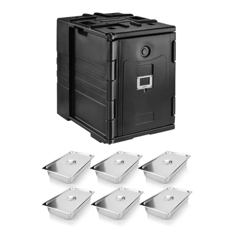 Front Loading Catering Thermal Cabinet Food Transport Container Insulated Full-Size GN Pan Carrier