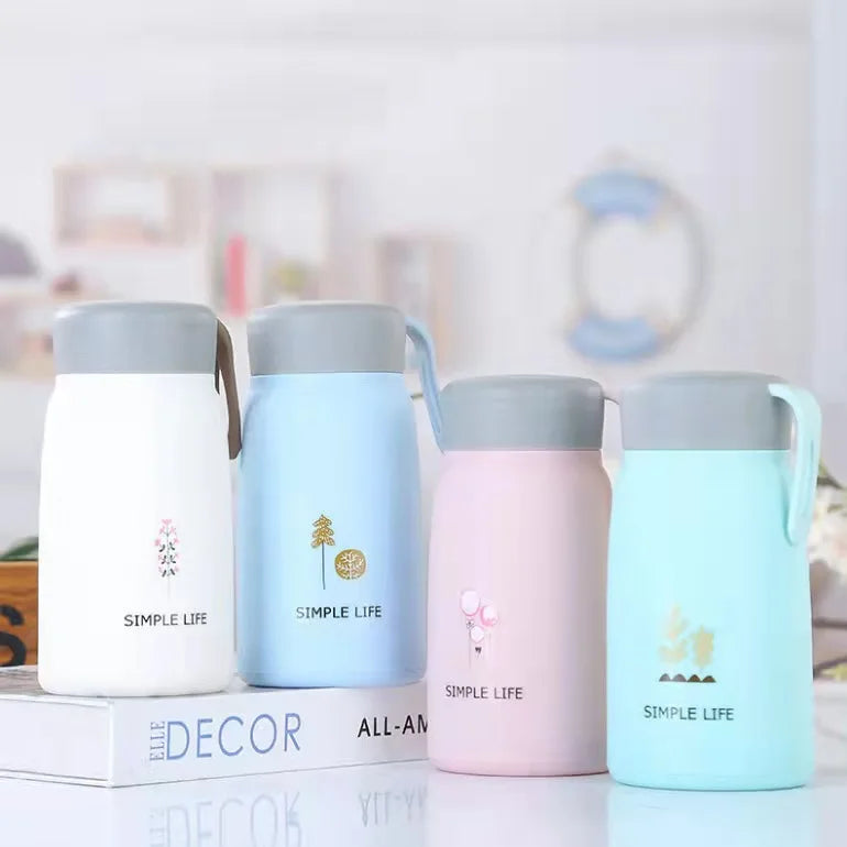 Wholesale Cheap Cute Simple Style Office Home Gift Coffee Milk Fruit Juice Colorful Portable Glass Plastic Bottle for Children
