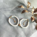 2pcs Magnetic Couple Set 8mm White Pearl Heart Bracelet Pinky Promise Couples Bracelets for Boy Girlfriend Gifts