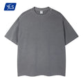 YLS Add Your Own Personalized Designer Men's Solid Color High Street Knitted Cotton Anti-Pilling Plus Size T-Shirt