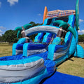 Commercial Outdoor Kids Party Bounce House Waterslide Toboggan Gonflable Tropical Inflatable Water Slide