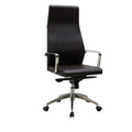 Guangdong Contemporary Design Adjustable Height Swivel Office Chair Synthetic Leather Brown Aluminum Alloy Base Wood Frame