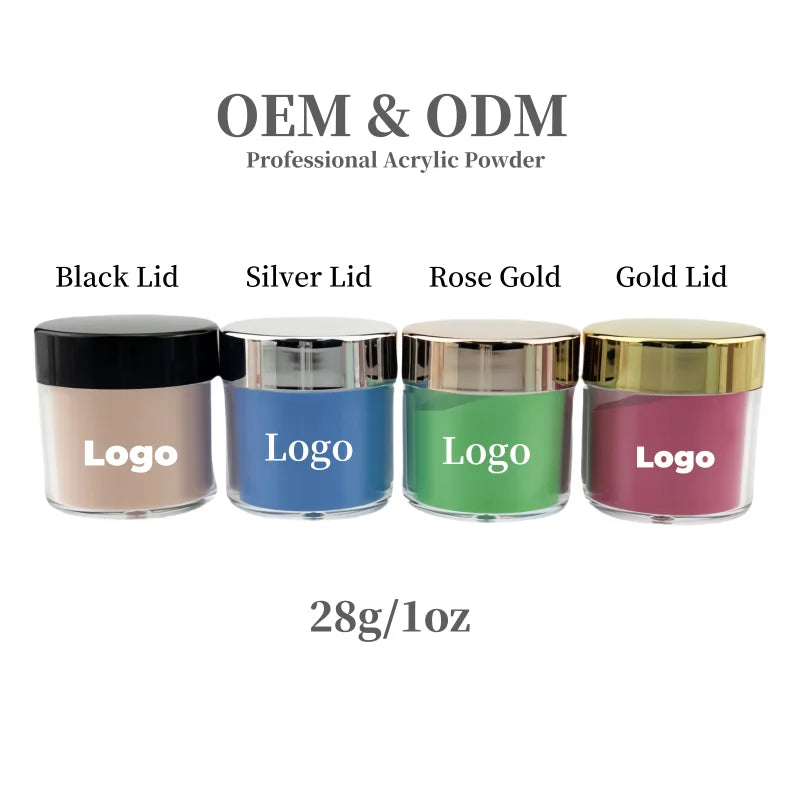 OEM Private Label 28g/1oz Nude Acrylic Powder Set for Nails Carving Extension & Clear Color Polymer Powder