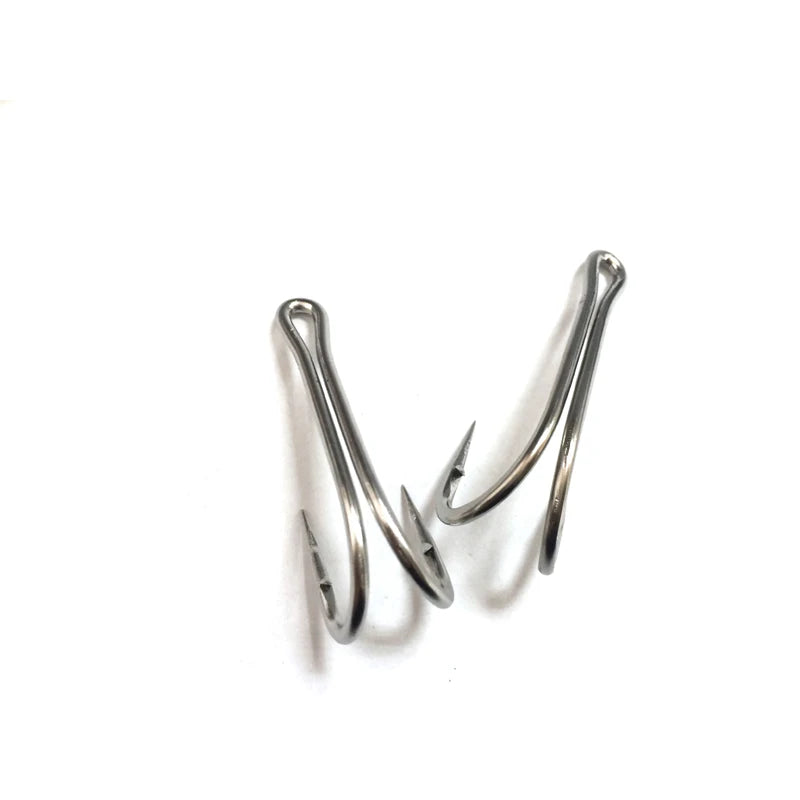 Marine Sea Saltwater Fishing Tinned Mustad Quality or Similar Barbed Trolling Double Hooks