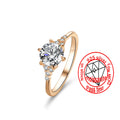 Fine Jewelry Fashion New Designer S925 Sterling Silver Synthetic Diamond Engagement Women's Wedding VVS1 Moissanite Ladies Rings