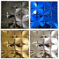 Bar Mirror Stainless Steel Metal Mosaic Personality KTV Club bar 3D Leaf Entrance Mosaic Tiles Golden Black Glossing Brushed