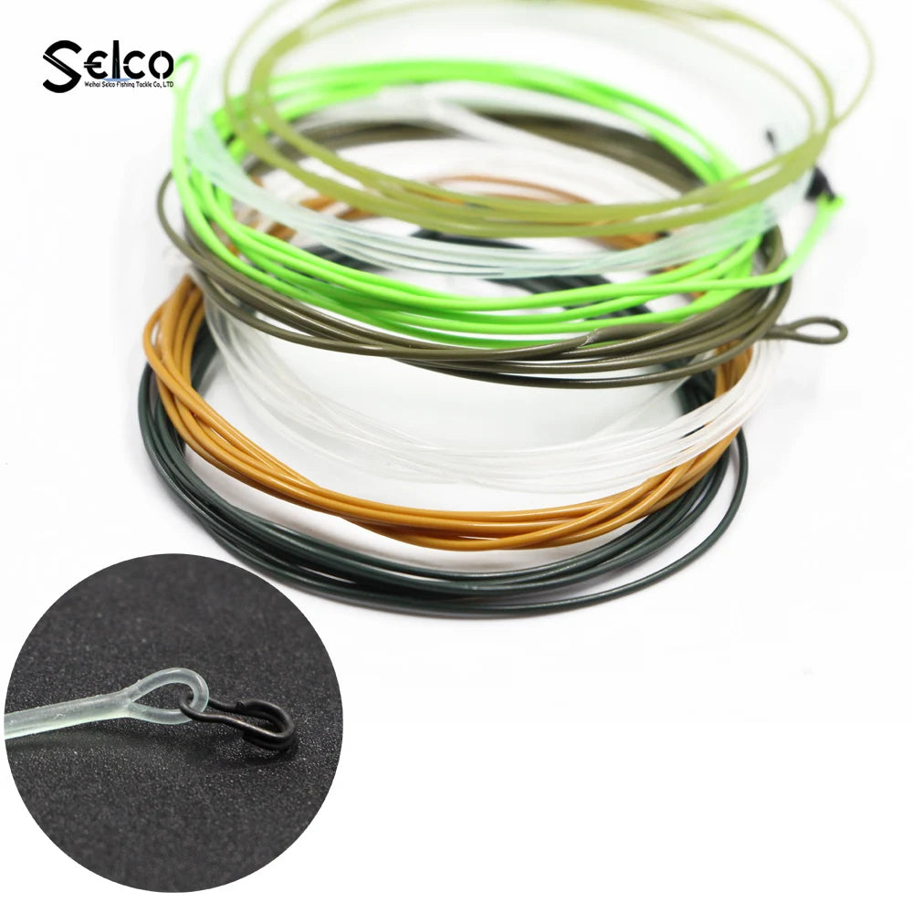 Fused Carp Fishing Leader Line with Ring Swivel Fluorocarbon Safezone Leader