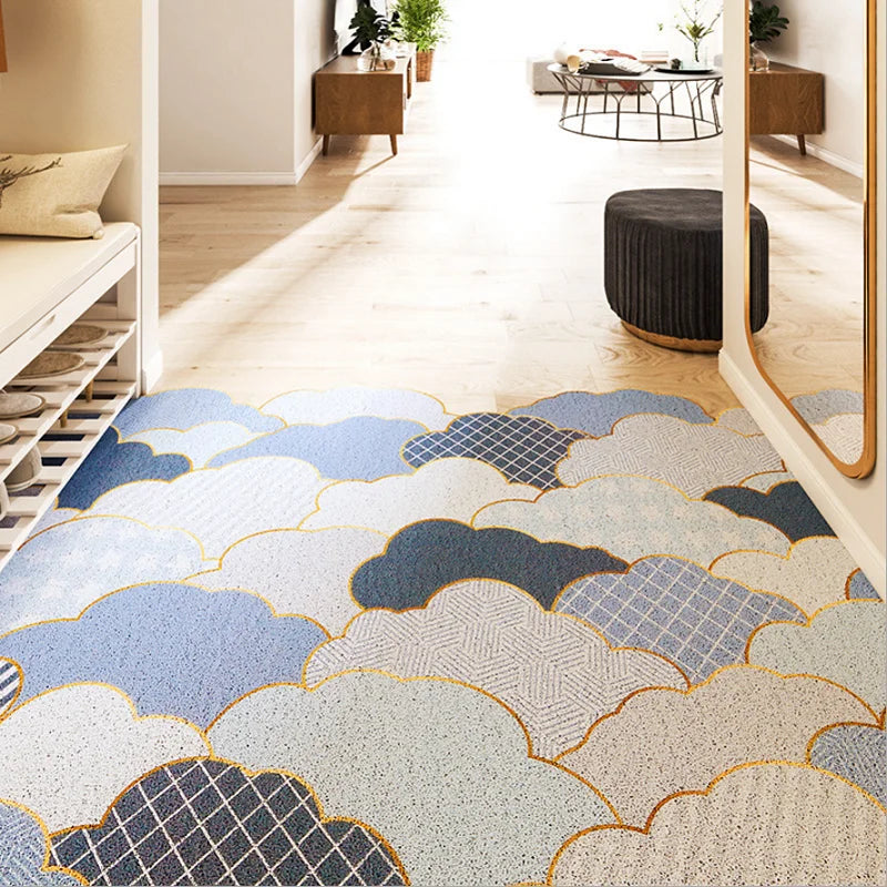 Wire Circle Floor Mats PVC Anti-Slip Water-Proof Damp-Proof Eco-Friendly Stained Modern DIY Outdoor Entrance Office DoormatS