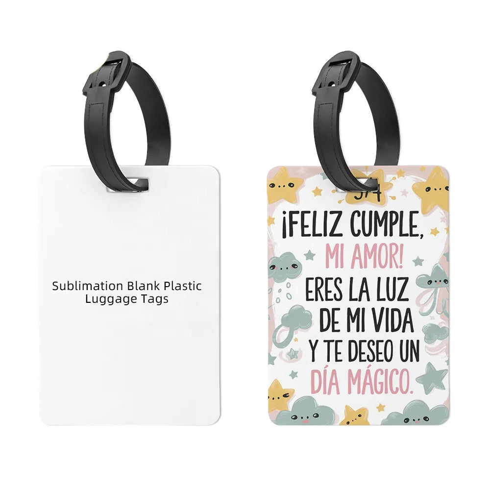 Customized Printed Logo Luggage Tag Airline Luggage Tag Personalization Soft Pvc Rubber Luggage Tag