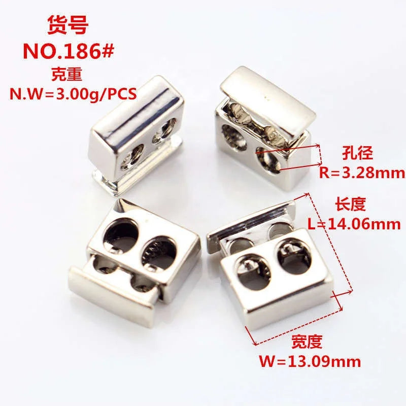 Custom Logo Design Eco-friendly Nickel-Free SGS Certified Cord Metal Spring Lock Adjuster Adjustable Drawstring Buckle Stopper