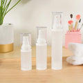 Custom Clear Airless Pump Dispenser Plastic Serum Lotion Bottle Cylinder Shaped Airless Bottle