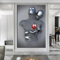 Lover Romantic Couples Figure Statue Canvas Paintings Abstract Sculpture Poster and Prints Wall Art Picture for Home Room Decor