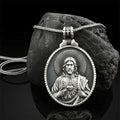Punk Halo Heart Saint Jesus Pendant Necklaces Catholicism Christian Religion Unisex Jewelry