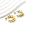 Factory Custom Anti-tarnish Stainless Steel 18k Gold Plated Statement Earrings Jewelry Women Chunky Twisted Hoops Stud Earrings
