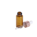 OBROU Mini Sample Glass Vials 1ml 2ml 3ml 5ml Amber Dropper Bottles for Essential Oil Perfume