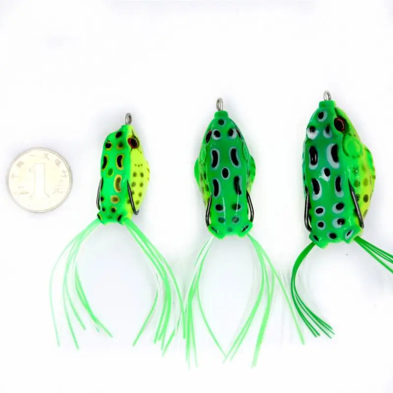 Top Right SF001 Bass Fishing Lure Basic Soft Frog Lure New Soft Bait Topwater Handmade Artificial Fishing Frog Lure