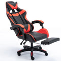 China Factory Price Adjustable Home Office Chair Leather Nylon Base Computer Gamer Racing Revolving Gaming Chair With Footrest