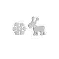 FY-ED359 REETI 925 Sterling Silver Snowflakes Deer Stud Earrings for Women Girls Fashion Jewelry