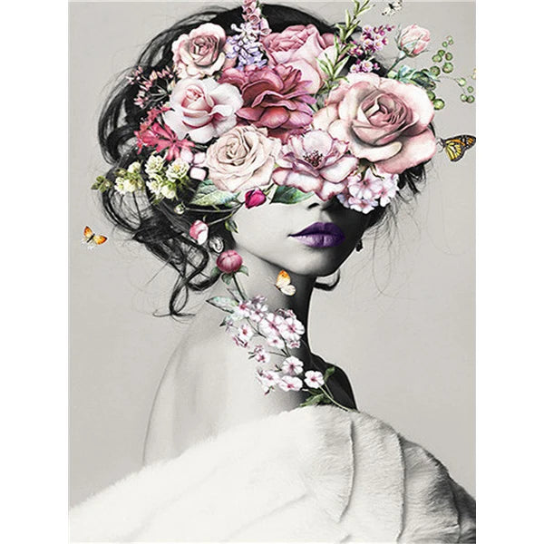 5D DIY Diamond Painting Art Flower Girls Full Square Round Diamond Embroidery Mosaic Portrait Crafts of Rhinestones Kits Gifts