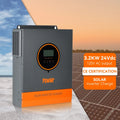 PowMr 3.2KW 24Vdc Solar Inverter Charger 110/120Vac Pure Sine Wave Solar Inverter for Off Grid Solar System