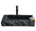 Modern Hotel Wash Basin with Drainer 100% Natural Marble Polished Finish Customized Color Full Block Construction