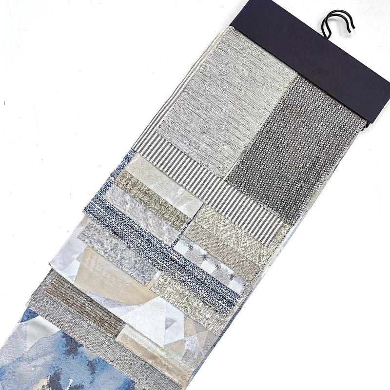 M&Y 8215002-03 Luxury Jacquard Window Curtain Fabric 2024 Design Natural Style Breathable and Yarn Dyed Pattern