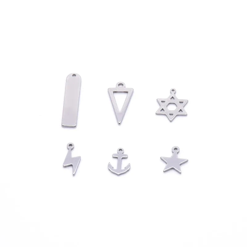 Stainless Steel Vintage Charms Antique Tibetan Silver Pendants Bulk Craft Supplies for Jewelry Making DIY