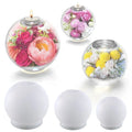 DIY Glue Candle Mould Round Spherical Resin Candlestick Decoration Decoration Table Silicone Mould