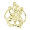 Gold Plated Belt Buckle Fitting Custom Hollow logo Adjustable Slider Ring Buckle Hardware for Leather Waist