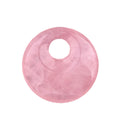 Delicate Rose Quartz 20MM Pendant Natural Stone Round Shaped Crystal Healing Stone Charms Handicraft for Necklace Making As Gift