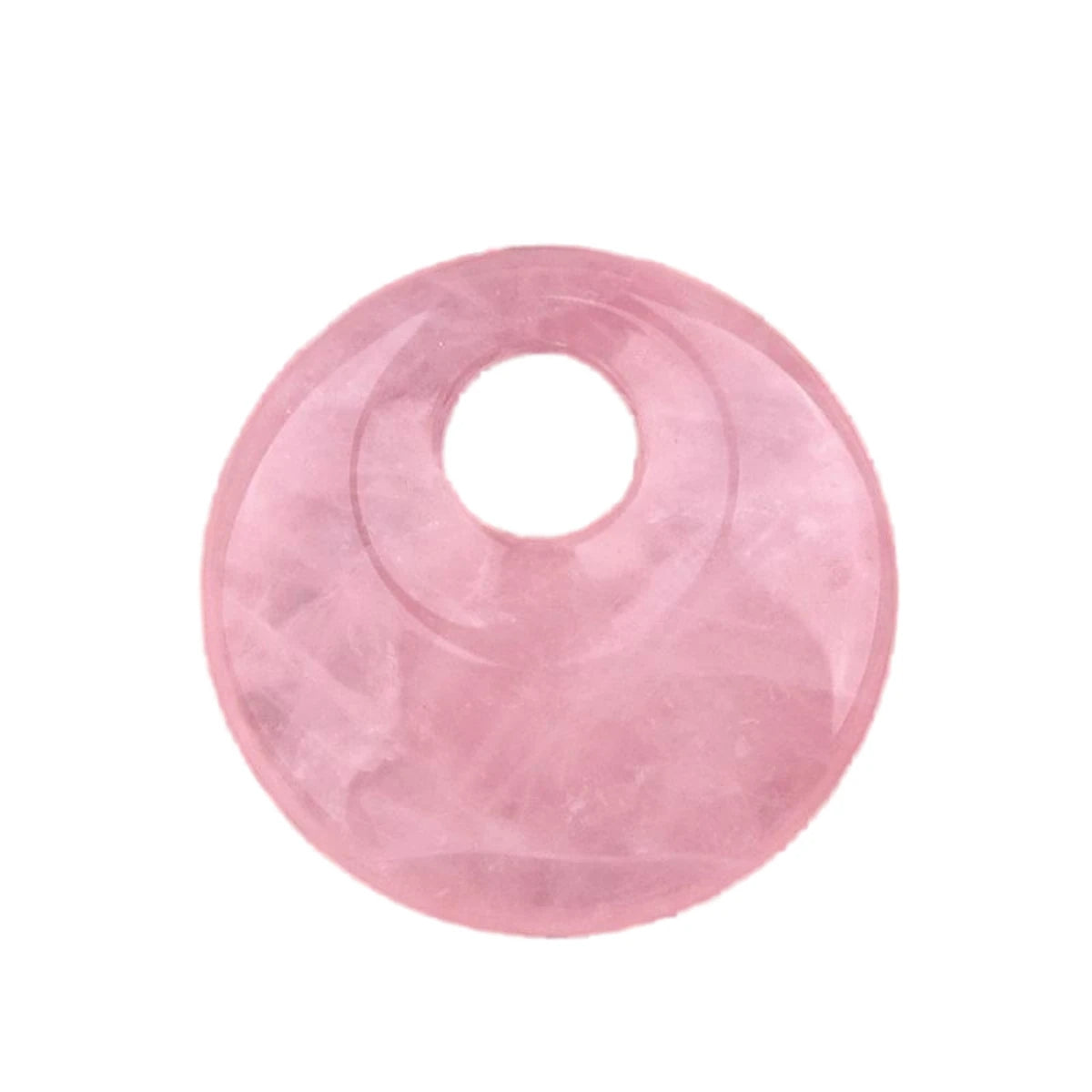 Delicate Rose Quartz 20MM Pendant Natural Stone Round Shaped Crystal Healing Stone Charms Handicraft for Necklace Making As Gift