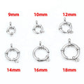 8-Shaped Stainless Steel Round Spring Clasps Hooks Bracelet Clavicle Necklace Clasp Connectors Diy Jewelry Making Supplies