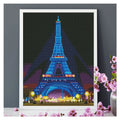5D Full Diamond Painting Luminous DIY Eiffel Tower Embroidery Home Decor Painting LED Art Craft Kit Accessories Handpainted Gift