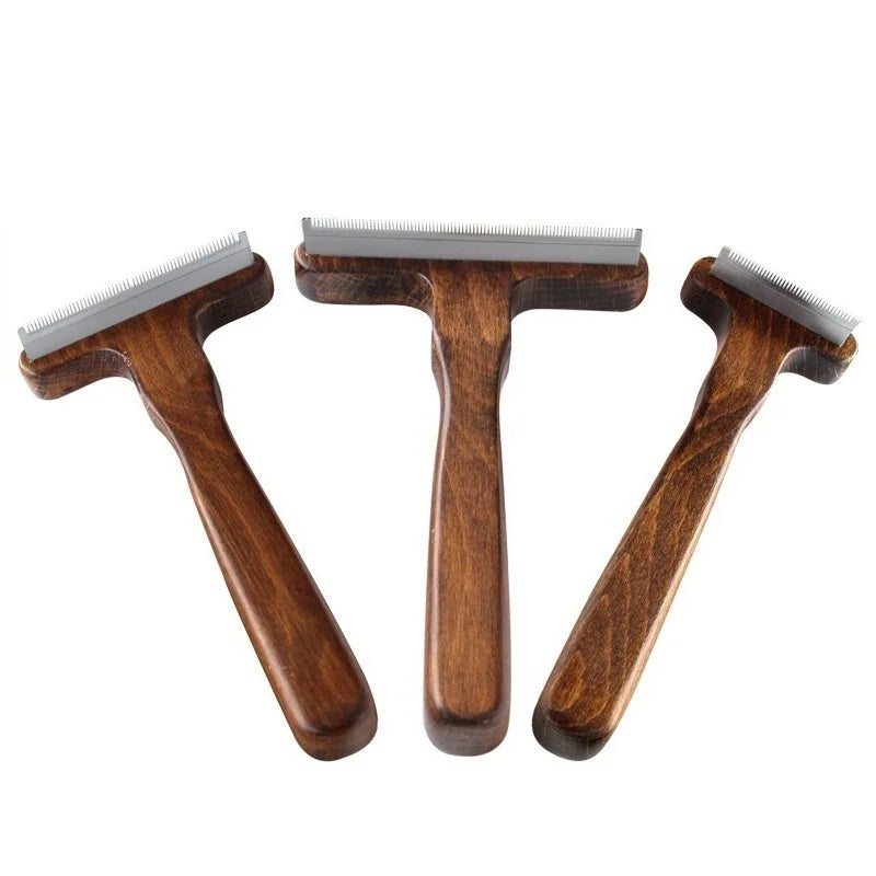 Runpin J118 Hot Pet Products Brown Wooden Pet Grooming Comb Dog Hair Removal Cat Massage Comb Dogs Cats Flea Comb
