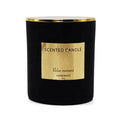 LKA03MD Luxury Private Label Black Frosted Matte Candle Vessel Electroplated Tumbler Glass Candle Jar With Metal Lid
