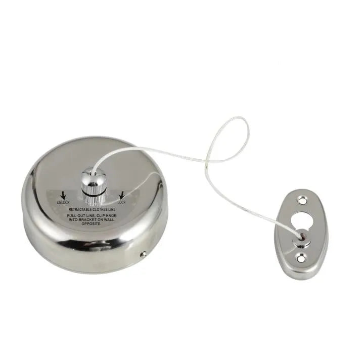 Hotelware 2.8-3.8 Meters Stretchable Pulley Round Mirror 304 Stainless Steel Save Room Strong Steel Nylon Clothesline