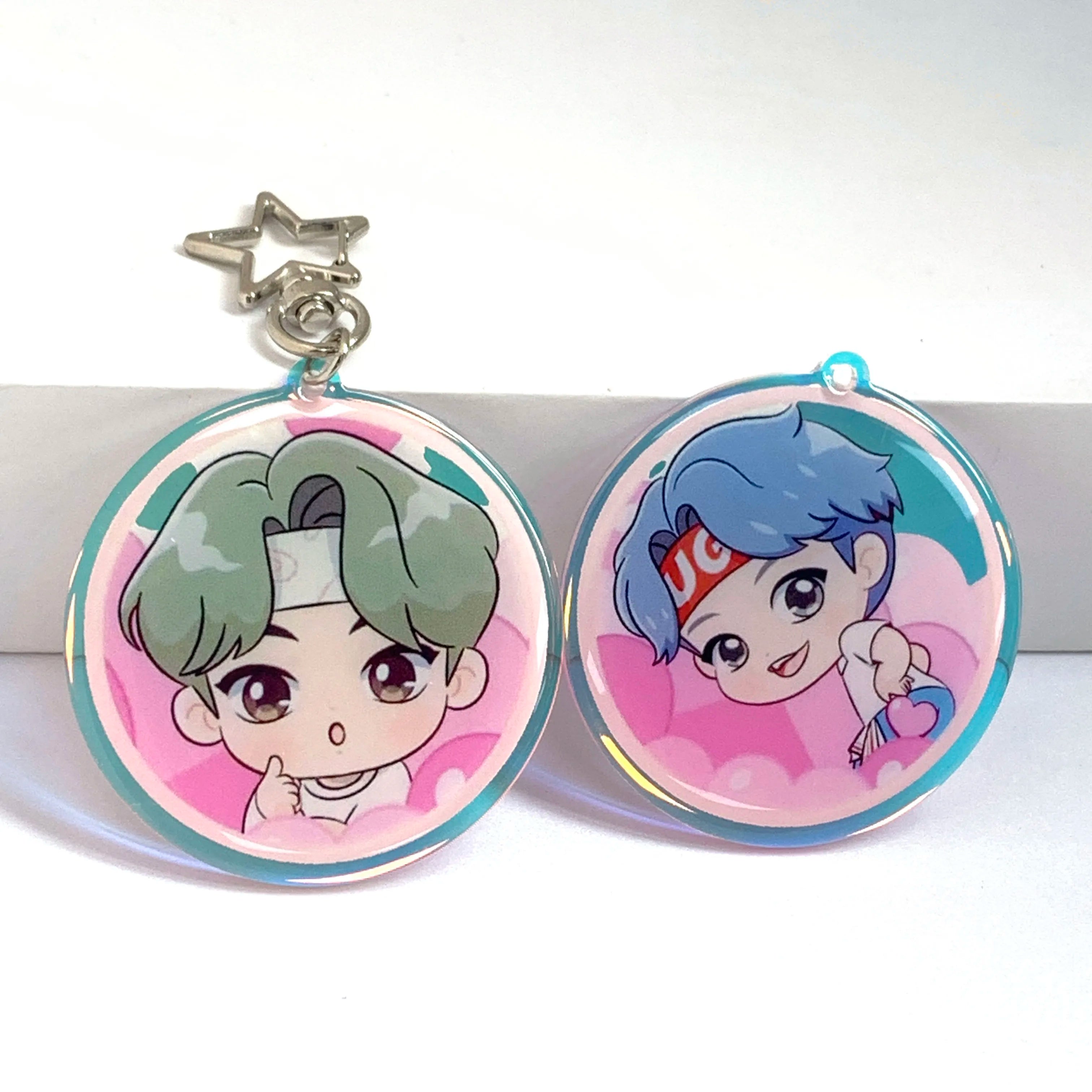 2022 Classic Anime Cartoon Transparent Acrylic Charms Double-sided Printing Promotional Gift Logo Custom Acrylic Keychain