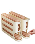 Trending Products 2024 New Arrivals 30pcs Speace Saving Egg Dispenser Auto Rolling Egg Holder for Refrigerator