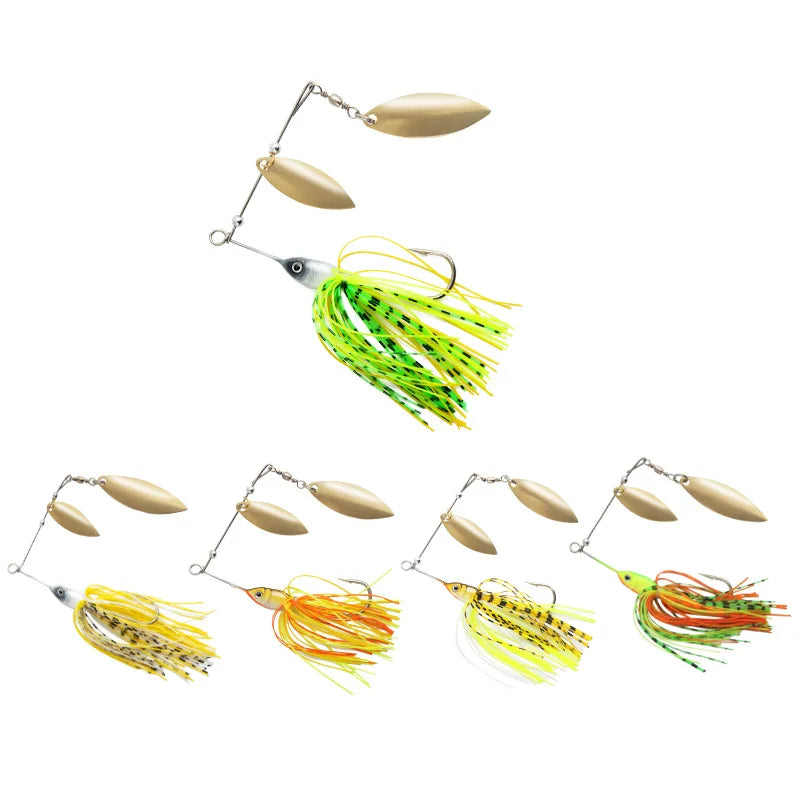 13.5g Fishing Lures Spinnerbait Hard Metal Spinner Bait Kit Jigs Lure for Bass Pike Trout Salmon Freshwater Saltwater Fishing