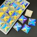 Shinny Wholesale Square Shape 12mm K9 Flat Back Glass Crystal Sew on Stone Rhinestones for Costumes Dress