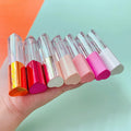 Lz Pack Stock 100pcs Custom Private Labels 4ml Heart Fancy Lip Gloss Tubes Luxury Mini Empty Lipgloss Containers