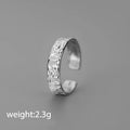 BINSHUO Anillo Vintage Personality Design Open Adjustable Jewelry S925 Letter Silver Rings for Women and Men's Ring