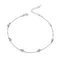 A267 Chic Fashion Summer Beach 925 Sterling Silver Ankle Chain Beads Stylish Foot Anklet Leg Ornaments for Women Chic Trendy