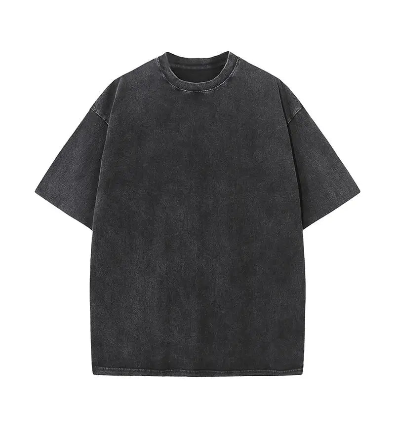 2025Spring Summer Vintage Distressed Washed Men Oversized Tshirts Custom Your Own Logo 100% Cotton Heavyweight Acid Wash T-Shirt